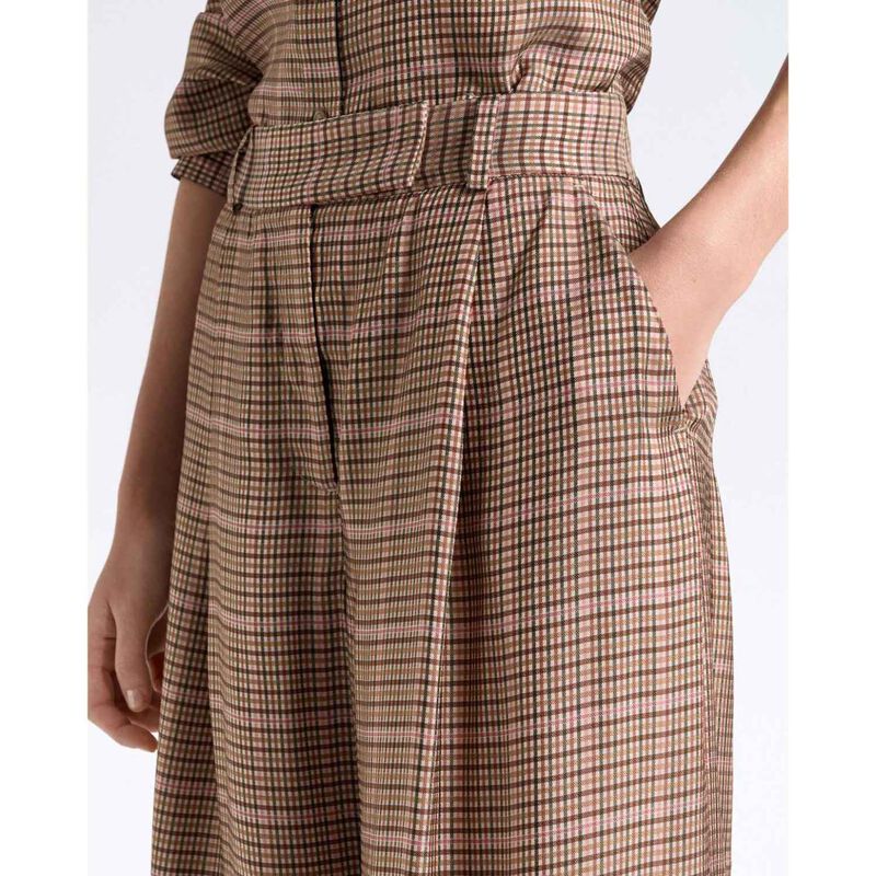 Cue Check Wide Leg Pant image number 2